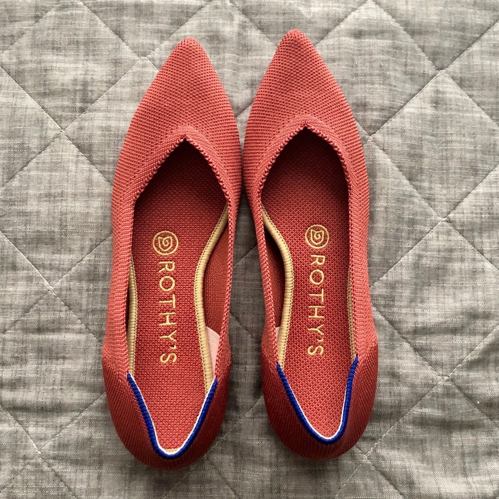 Copper Pointed Toe Rothy’s - lightly worn, sz 6